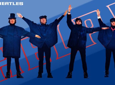 Montagem com a foto da capa do disco "Help!", de 1965 FOTO: REPRODUÇÃO PINTEREST 