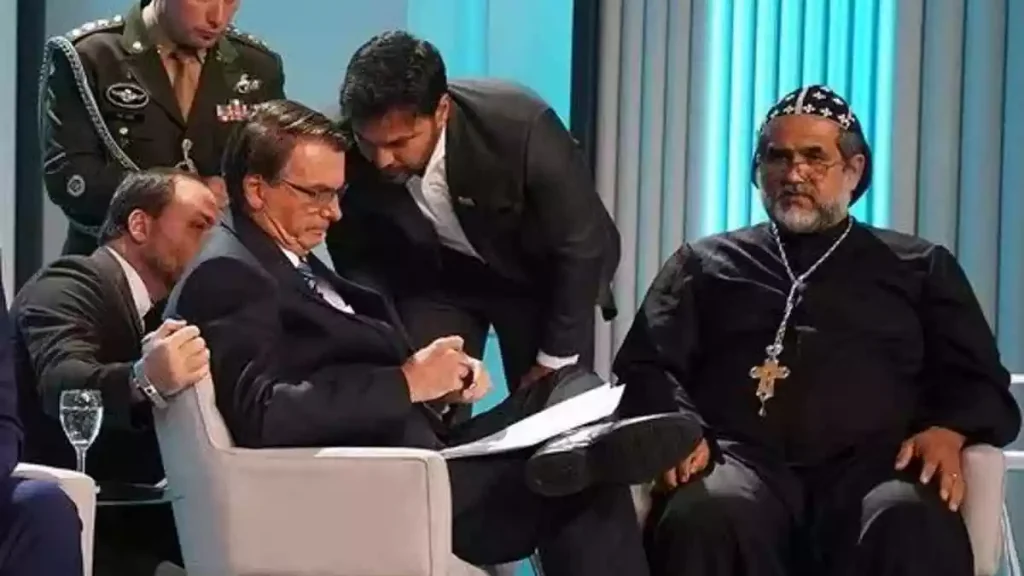 Padre Kelmon, conhecido por seu posicionamento aliado ao presidente Jair Bolsonaro (PL), durante os debates da corrida eleitoral, também se tornou um dos memes de destaque do pleito. Foto: Divulgação