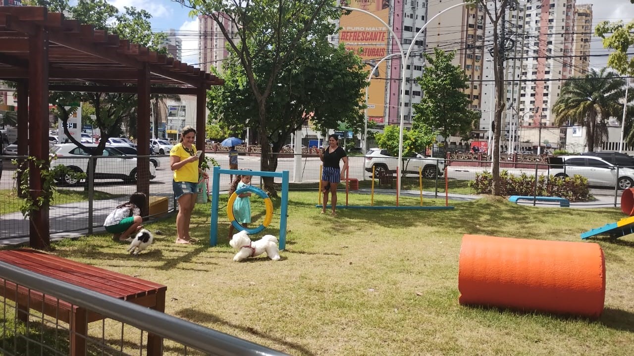 O novo espaço de cultura e lazer é a primeira praça pet da cidade com rede Wi-fi gratuita que suporta até 1.000 pessoas conectadas. Foto: Agência Belém