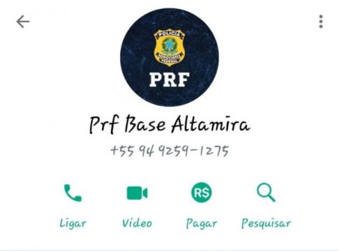 Golpistas usam foto da PRF do Pará para pedir dinheiro