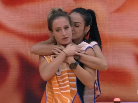 Larissa e Bruna venceram a prova. Foto: Globo/reprodução