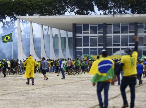 Manifestantes invadem Congresso, STF e Palácio do Planalto. Foto: Marcelo Camargo/Agência Brasil