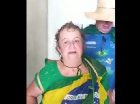 Dona Fátima disse que ia pegar o ministro Alexandre de Moraes e acabou sendo presa. Foto: Reprodução