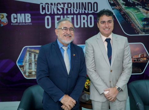 Edmilson e o novo presidente da CMB, John Wayne. Foto: João Gomes/Comus