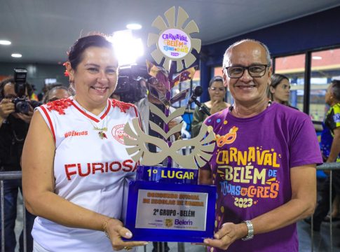 A Boêmios da Vila Famosa foi a campeã do Carnaval Belém de Todas as Cores 2023, com 199,3 pontos. Foto: Joyce Ferreira/Ag. Belém