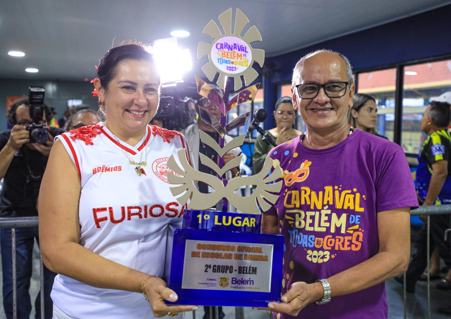 A Boêmios da Vila Famosa foi a campeã do Carnaval Belém de Todas as Cores 2023, com 199,3 pontos. Foto: Joyce Ferreira/Ag. Belém