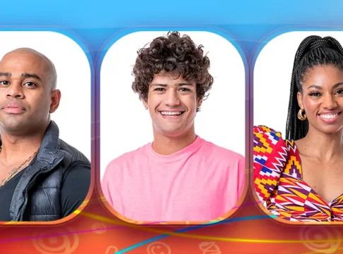 Cezar, Gabriel Santana e Tina formam a berlinda. Foto: Globo
