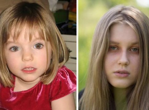 Madeleine McCann e a jovem que afirma ser ela. Divulgação / Redes sociais