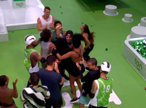 Gustavo comemora liderança. Foto: TV Globo