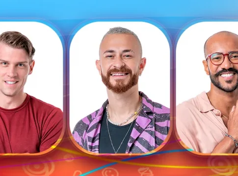 Cristian, Fred e Ricardo estão no quinto Paredão do BBB 23. Foto: Globo
