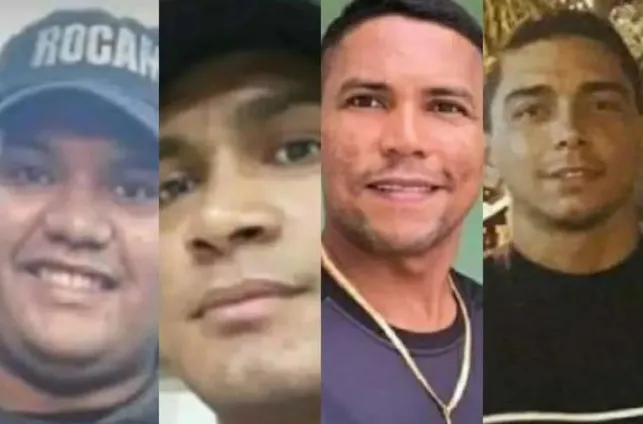 André Pinto da Silva, Dionatan João Neves Pantoja, Wagner Braga Almeida e Ismael Noia Vieira foram condenados pelos crime de tortura contra o jovem Mateus Gabriel, no município de Xinguara. Foto: Divulgação