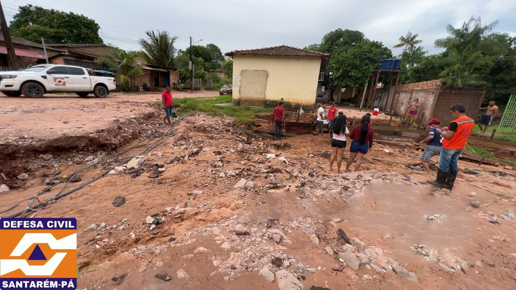 Em 12h, Santarém recebeu 91 mm de chuvas. Prefeitura realiza ações integradas para amenizar os impactos. Foto: Ag. Santarém
