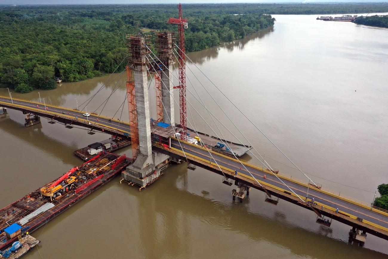 O modelo adotado pelo governo do Estado amplia o vão entre os pilares para evitar choques na estrutura da ponte. Foto: Agência Pará