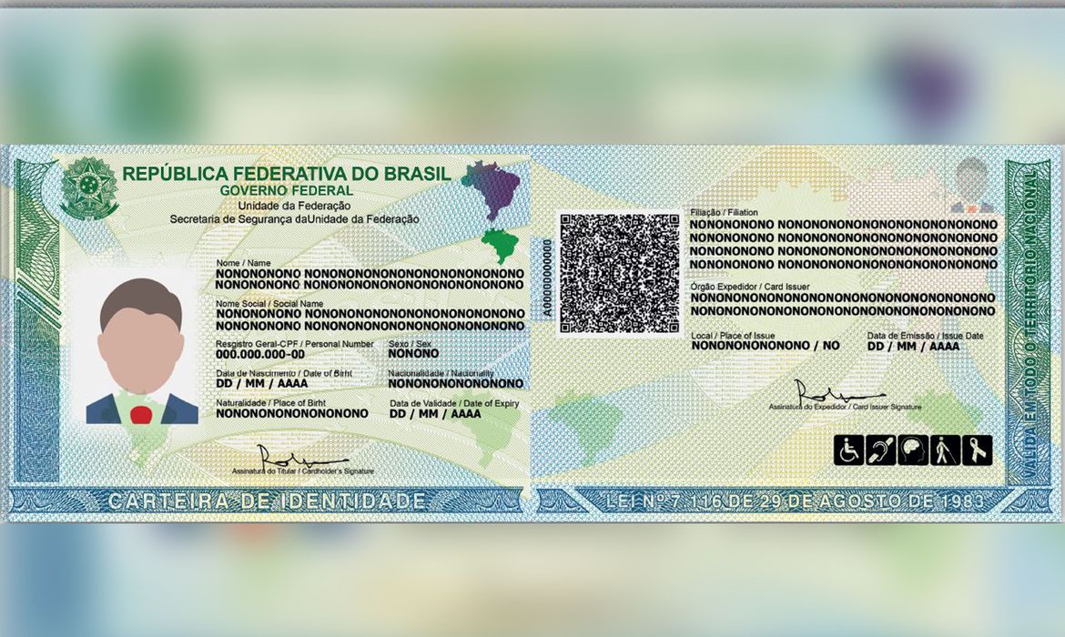 Nova Carteira de Identidade Nacional. Foto: Divulgação