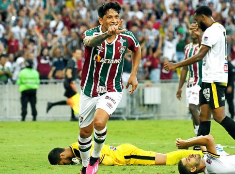 Cano fez o L e detonou o Voltaço. Foto: MAILSON SANTANA/FLUMINENSE FC