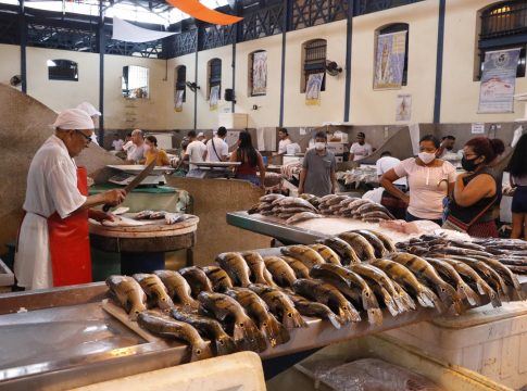 Pesquisa da Prefeitura de Belém identifica primeira queda do ano no preço do peixe na capital. Foto: Celso Rodrigues/ Diário do Pará.