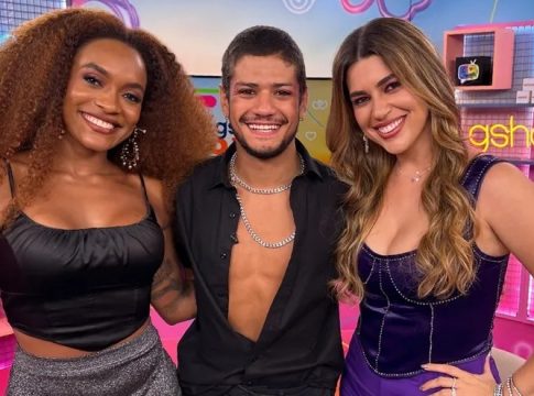 LEGENDA: O ex-BBB também comentou sobre voltar a beijar Sarah Aline e Fred Nicácio. FOTO: Louise Franca/gshow
