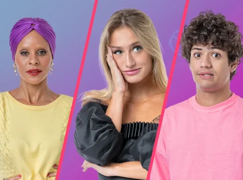 Próximos na casa, Aline, Bruna e Gabriel estão sofrendo com a certeza de que um deles irá embora esta noite. Foto: Globo