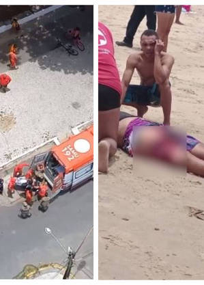 Um adolescente de 14 anos foi atacado por um tubarão neste domingo (5), na praia de Piedade, em Jaboatão dos Guararapes (PE), cidade distante cerca de 18 km do Recife. Foto: Divulgação