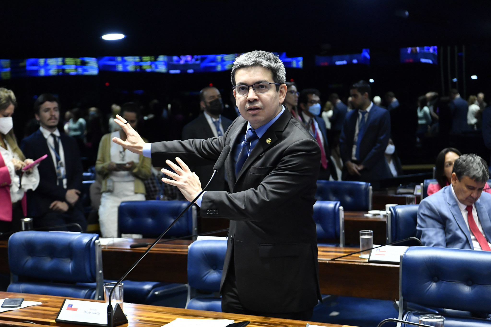 Randolfe Rodrigues, se desfiliou da Rede, partido da ministra do Meio Ambiente, Marina Silva.
FOTO: Waldemir Barreto/Agência Senado