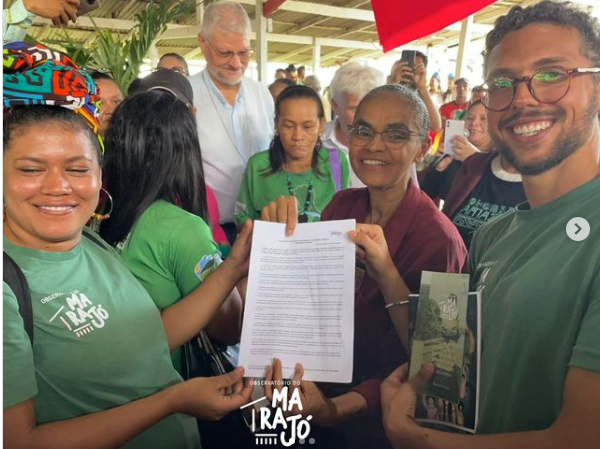 Marina Silva esteve em Soure. Foto: Observatório do Marajó