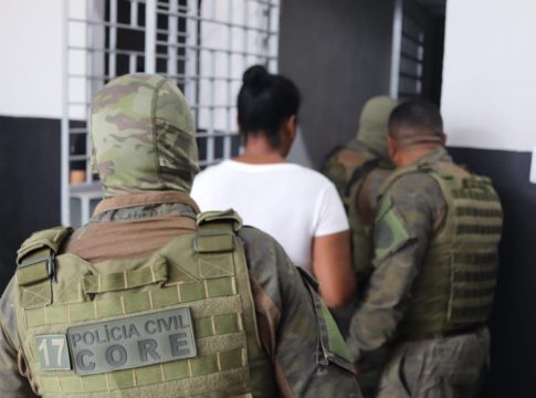 Todo material apreendido foi encaminhado para a delegacia de Polícia Civil, onde foi apresentado para a autoridade policial de plantão. Foto: Talison Lima / PC