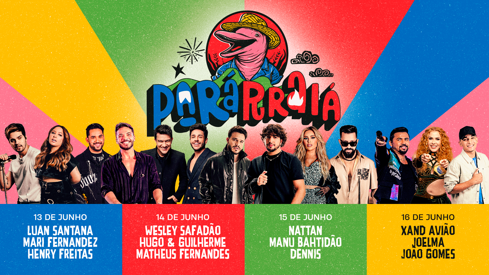 Parárraiá: festa de São João com entrada gratuita reúne grandes artistas como Luan Santana, Wesley Safadão, Xand Avião e Joelma em Belém