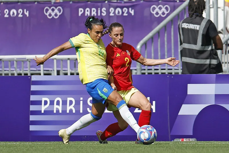 Marta foi expulsa em lance bizarro.Foto: Rafael Ribeiro/CBF

