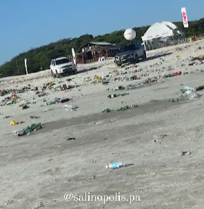 Um vídeo postado nas redes sociais mostrou um cenário desolador na praia do Atalaia, em Salinópolis, após o segundo final de semana