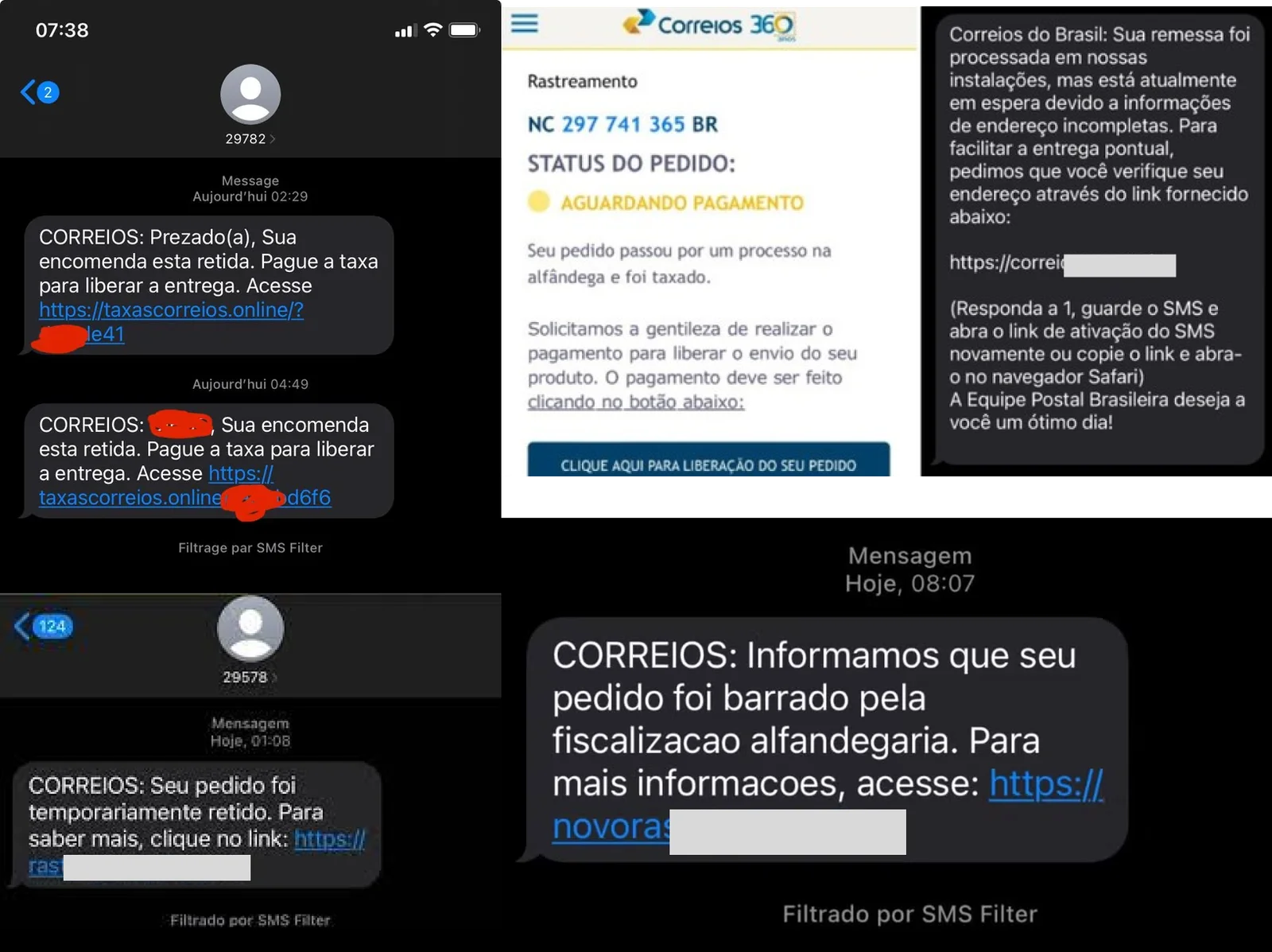 Em um novo tipo de fraude, criminosos usam o nome dos Correios para tentar aplicar um golpe por meio de um falso link de encomenda.