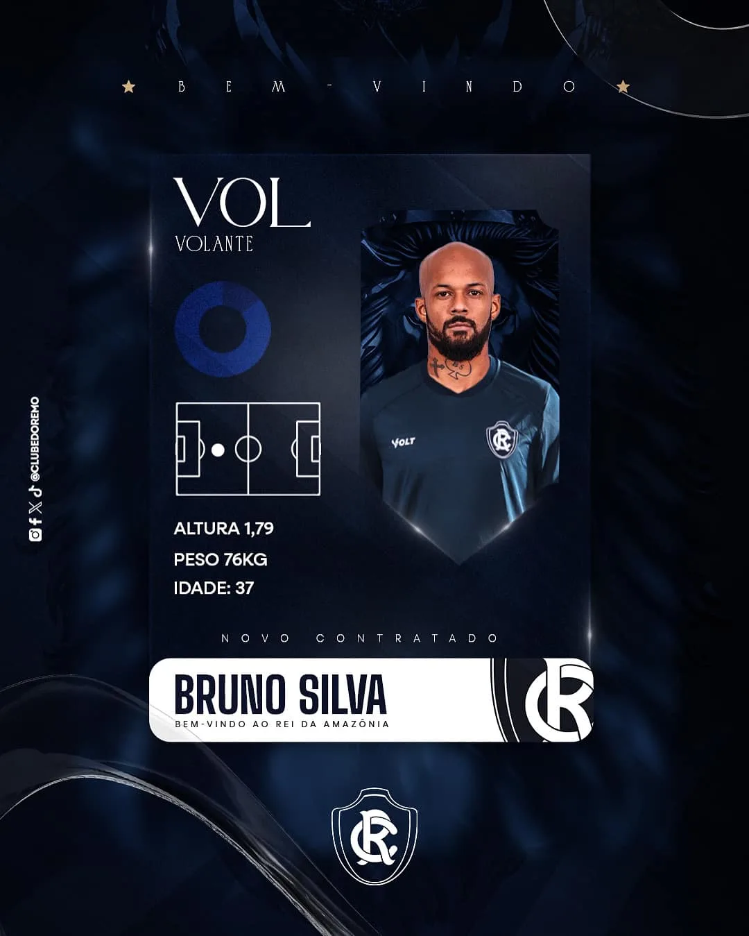 O veterano Bruno Silva vai jogar no Remo.