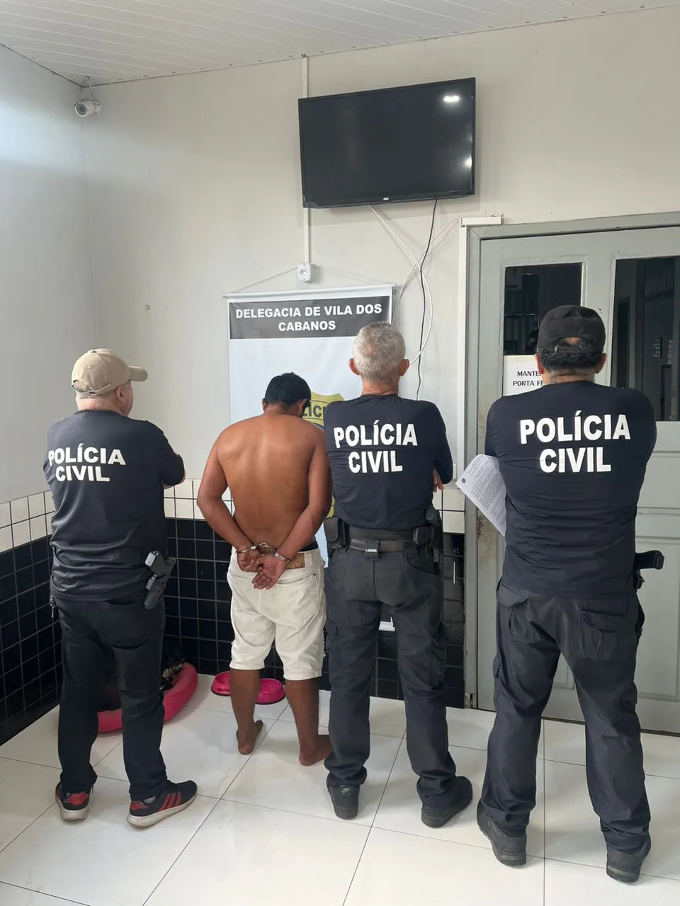 Suspeito foi preso após agredir a mulher