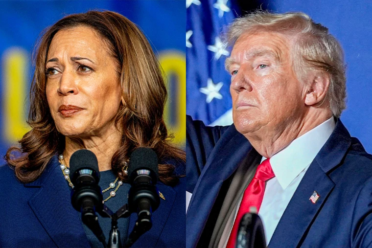 A atual vice-presidente e candidata do Partido Democrata à Presidência dos Estados Unidos, Kamala Harris, aparece três pontos percentuais à frente de Donald Trump em nova pesquisa