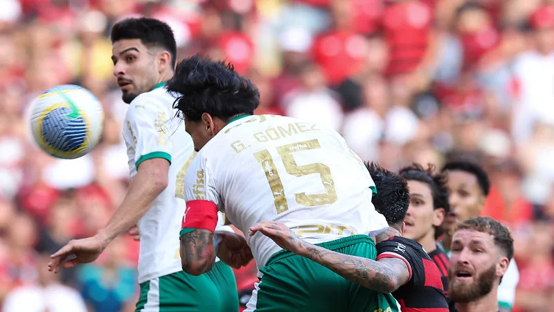 O Palmeiras buscou no fim e empatou por 1 a 1 com o Flamengo, neste domingo, no Maracanã. Foto: Cesar Greco/Palmeiras/by Canon