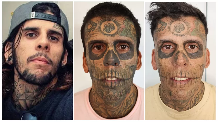 O fotógrafo Leandro de Souza, 35, dedicou 20 anos da sua vida às tatuagens até ser reconhecido como o "homem mais tatuado do Brasil"